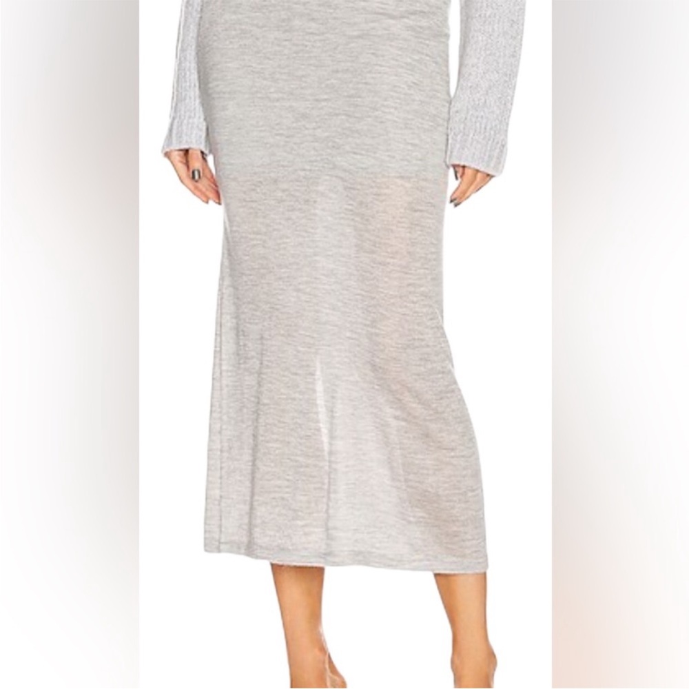 SABLYN Nina Midi Skirt Gray Small 100% Cashmere Size Small - Picture 4 of 16
